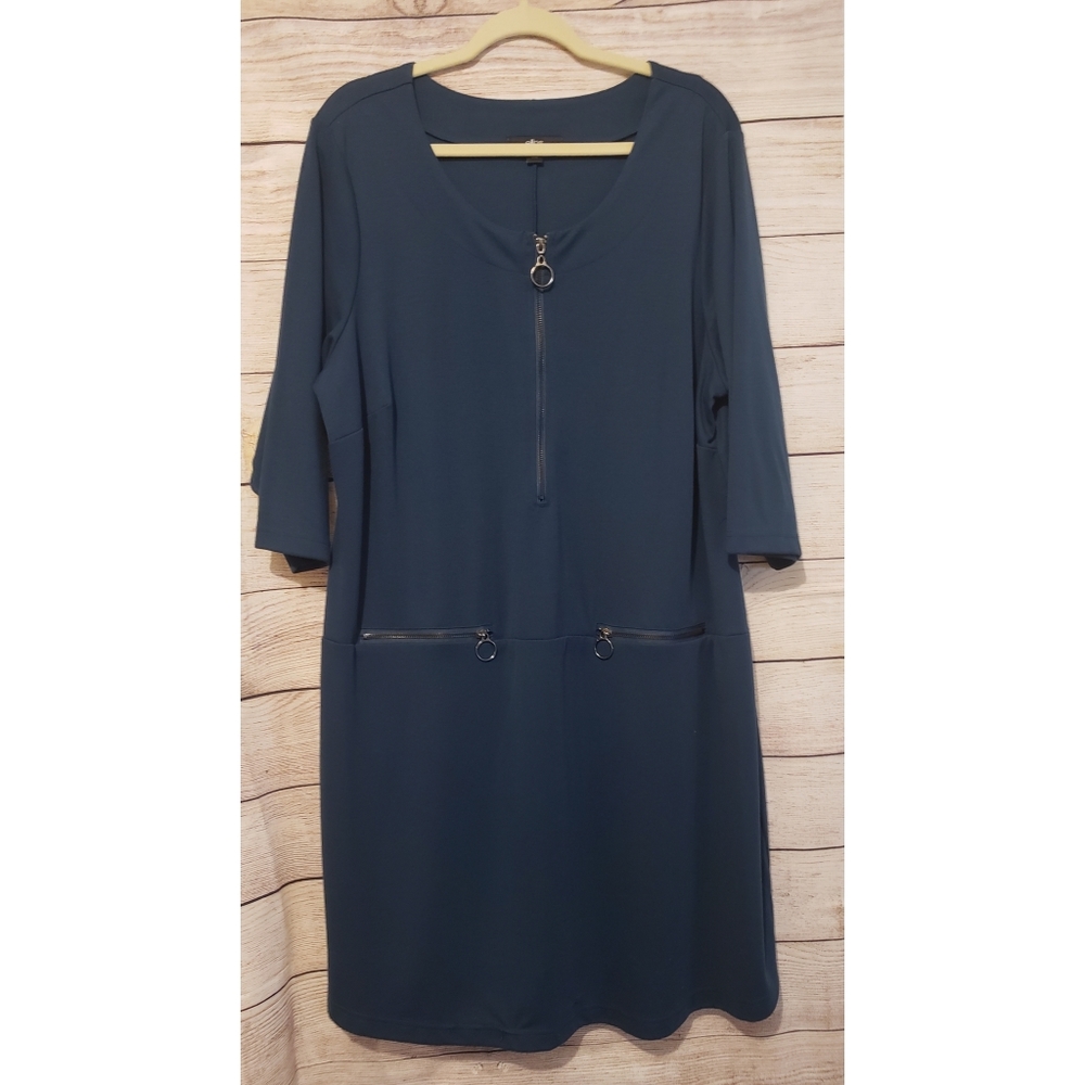 Ellos Size 22 Deep Teal Dress
